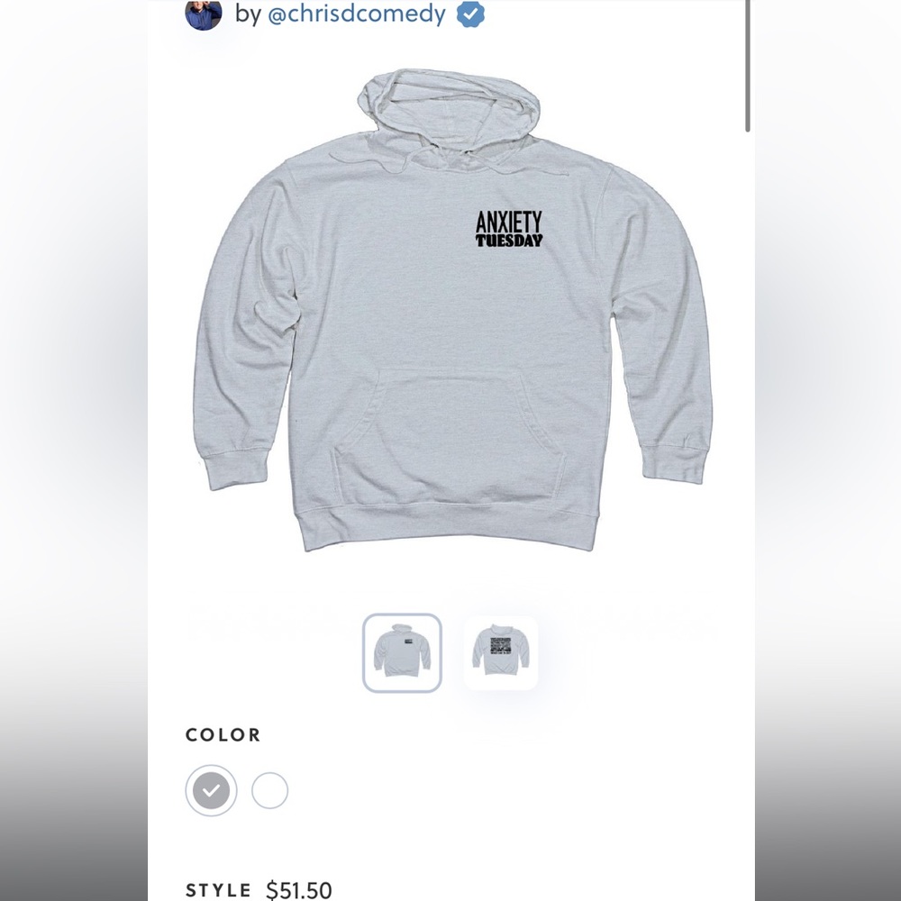 Chrissy Chaos Anxiety Tuesday Sweatshirt in L & Yellow